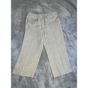 100% Irish Linen! Women’s Linen Cropped Pants/Capris 8